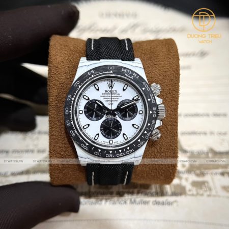 Đồng hồ Rolex Cosmograph Diw Daytona Forged Carbon Cream 40mm Replica