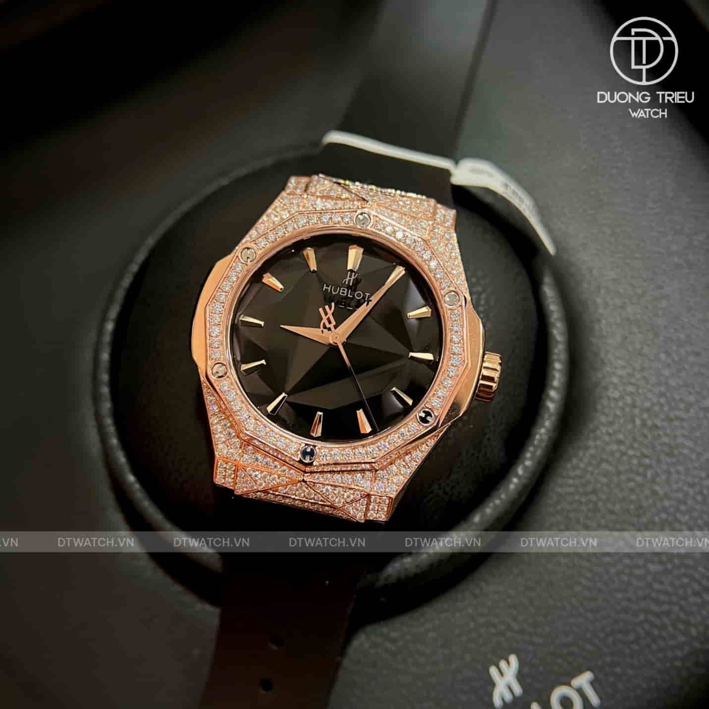 Đồng hồ Hublot Classic Fusion King Gold Diamonds the best quality replica