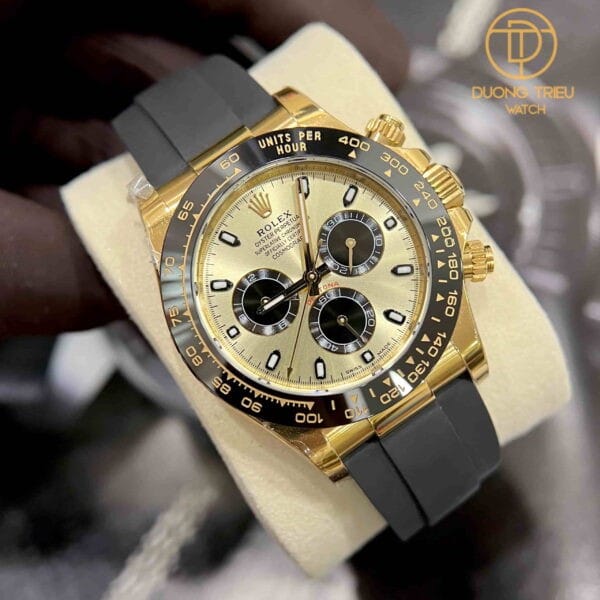 Đồng Hồ Rolex daytona 116518LN 40mm Chronograph 4130 Replica Mặt Vàng