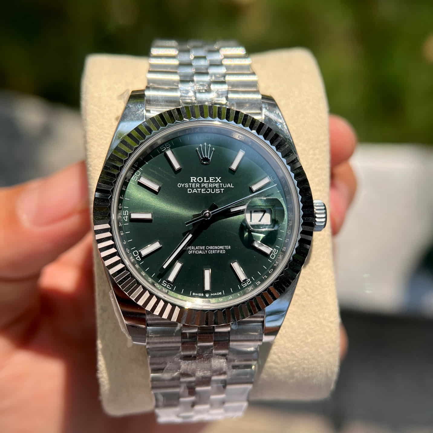 đồng hồ Rolex Datejust 41mm mặt xanh bạc hà 126334