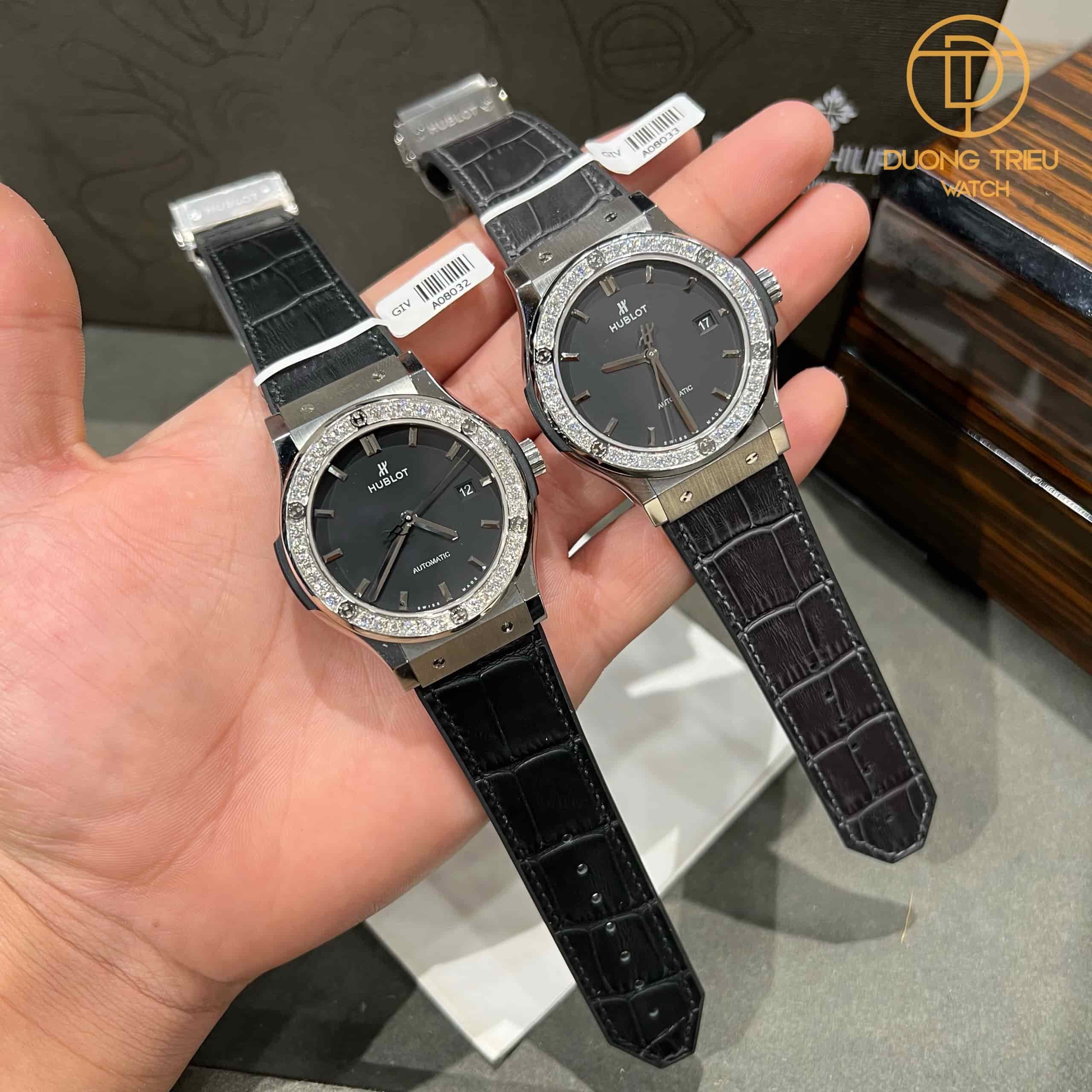 Đồng Hồ Hublot Classic Fusion Nạm Viền Kim Cương Moissanite Replica 1:1 New 2023 18 Đồng Hồ Hublot Classic Fusion Nạm Viền Kim Cương Moissanite Replica 1:1 New 2023