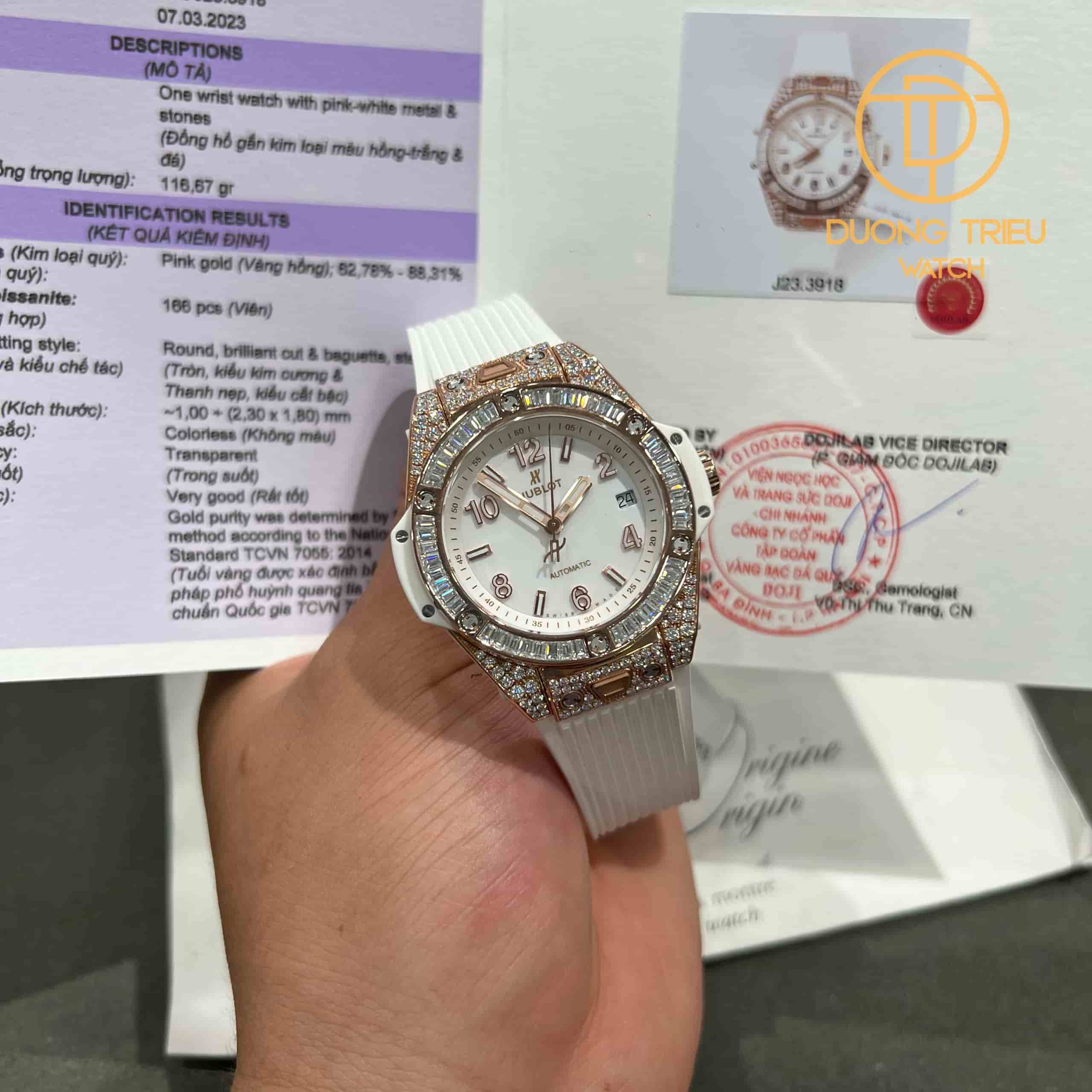 Đồng Hồ Omega Speedmaster Custom Top Quality 1 1 New 2023 22 Đồng Hồ Hublot Bigbang Unisex Nạm Full Vỏ Moissanite Viền Baguet & Bọc Vàng 18k Custom Top Quality 1 1 New 2023