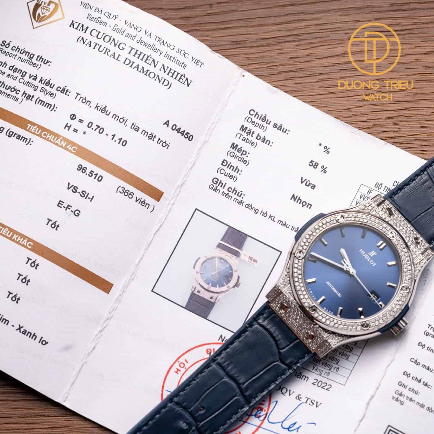 Đồng Hồ Hublot Classic Fusion 42mm Dial Blue Nạm Full Vỏ Kim Cương Thiên Nhiên Custom Top Quality 1 1 New 2023 17 Đồng Hồ Hublot Classic Fusion 42mm Dial Blue Nạm Full Vỏ Kim Cương Thiên Nhiên Custom Top Quality 1 1 New 2023