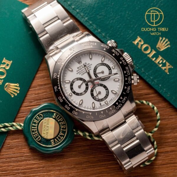 Đồng hồ Rolex Daytona 40mm 116500ln Cosmograph Mặt số trắng Rep 1 1 - ảnh 1