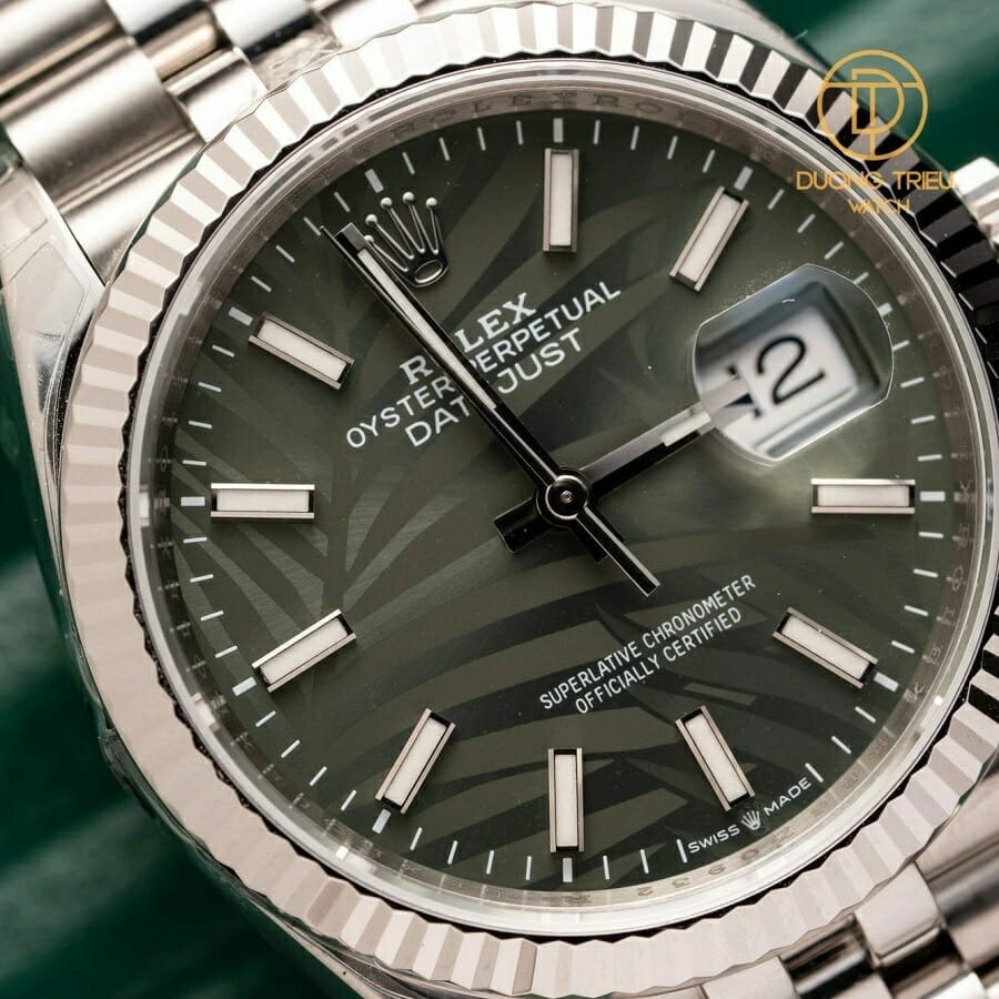 Rolex Datejust 36mm Dial Lá Cọ 126234 rep 11 - ảnh 4