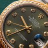 Đồng Hồ Rolex Datejust 31mm 278383 Dial Green Niềng Độ Đá Cao Cấp Custom Top Quality 1:1 New 2023