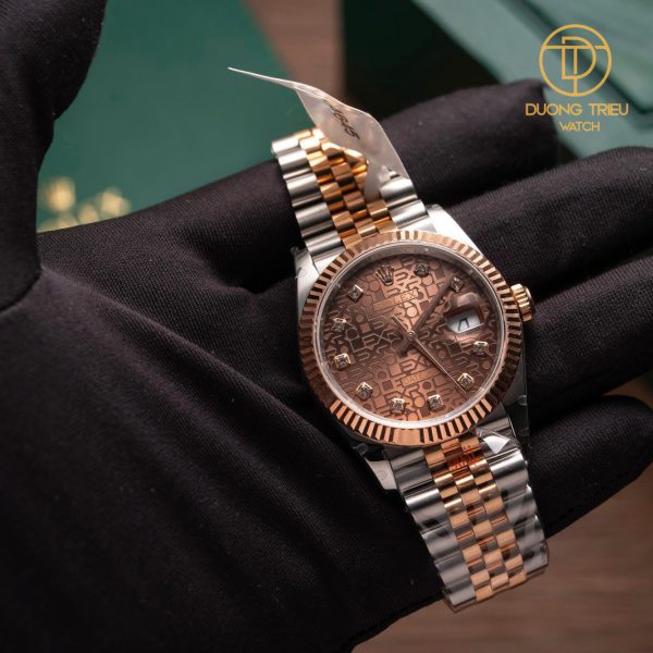 Đồng Hồ Rolex Datejust Dial Vi Tinh 3d 36mm 126231 Bọc Vàng 18k Custom Top Quality 1:1 New 2023