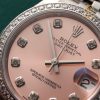 Đồng Hồ Rolex Datejust 31mm 279384 Dial Hồng Phấn Niềng Độ Đá Cao Cấp Custom Top Quality 1:1 New 2023