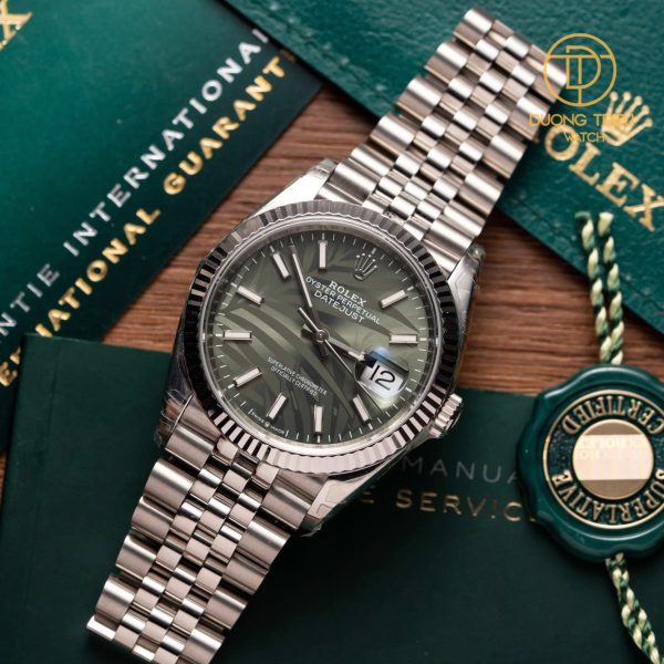 Đồng Hồ Rolex Datejust Dial Lá Cọ 36mm 126234 Vs Factory Custom Top Quality 1:1 New 2023