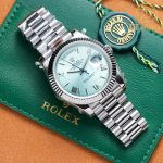 Đồng Hồ Rolex Day-Date 228236 40mm Mặt Số Xanh Băng Cọc Số La Mã