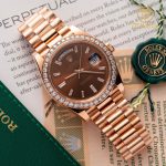 Đồng Hồ Rolex Daydate Dial Chocolate 228345RBR-0006 40MM Phiên Bản Thép Đặc Biệt