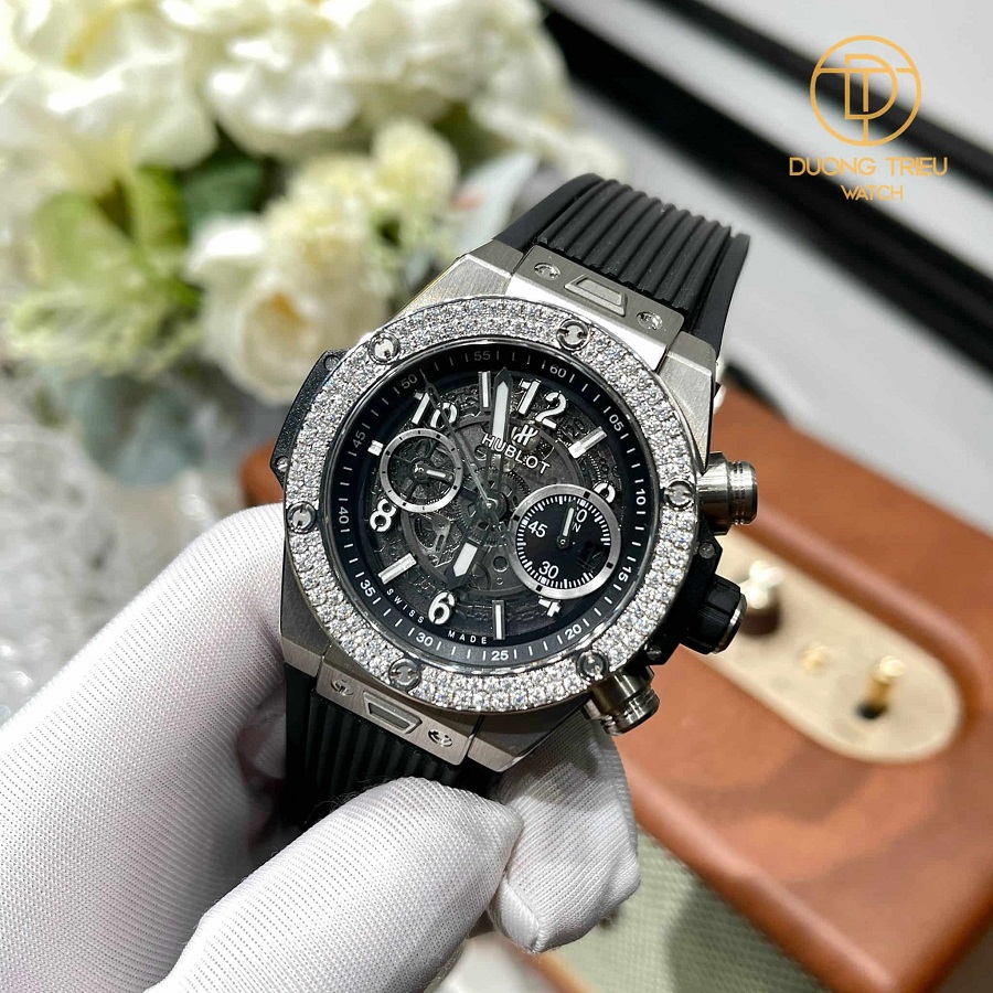 Top 10+ đồng hồ Hublot đính kim cương nam nữ Rep 1 1 bán chạy - ảnh 5