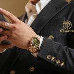 Đồng Hồ Rolex Day-Date Dial Oliu 228235 Cọc Số La Mã 40MM Trọng Lượng 168G